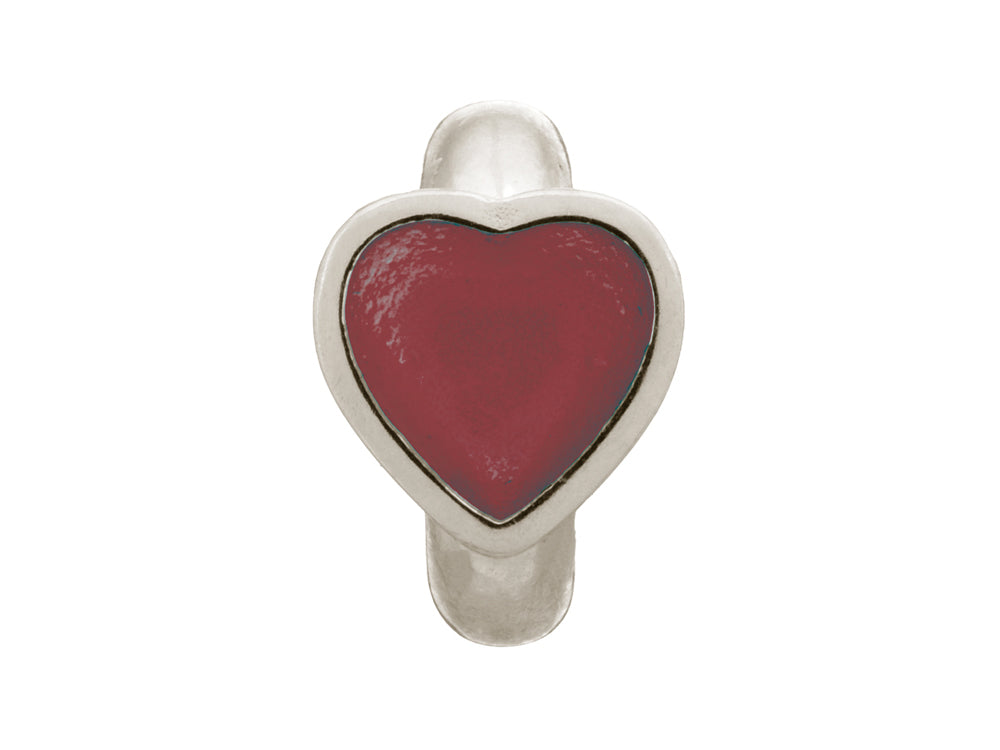 Endless Jewelry Violet Enamel Heart Silver Violet Enamel Rhodium Silver Finish