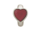Endless Jewelry Violet Enamel Heart Silver Violet Enamel Rhodium Silver Finish