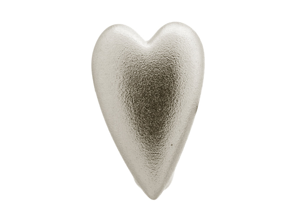 Endless Jewelry Brushed Heart Silver Rhodium Silver Finish