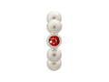Endless Jewelry Garnet Flashy Dot Silver Garnet Cubic Zirconia Rhodium Silver Finish