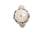 Endless Jewelry White Pearl Flower Silver White Pearl Rhodium Silver Finish