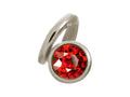 Endless Jewelry Garnet Snake Silver Garnet Cubic Zirconia Rhodium Silver Finish