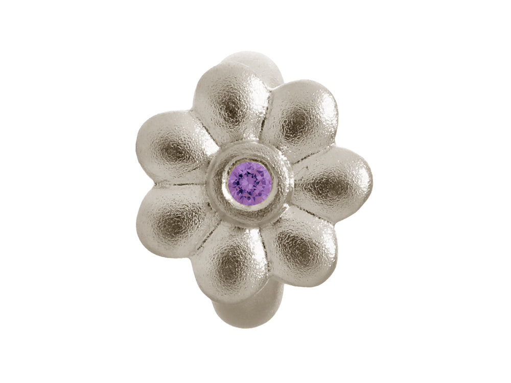 Endless Jewelry Amethyst Flower Dream Silver Amethyst Cubic Zirconia Rhodium Silver Finish