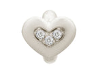 Endless Jewelry White Triple Love Silver White Cubic Zirconia Rhodium Silver Finish