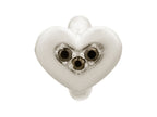 Endless Jewelry Black Triple Love Silver Black Cubic Zirconia Rhodium Silver Finish