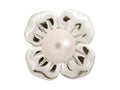 Endless Jewelry Big White Pearl Flower Silver White Pearl Rhodium Silver Finish