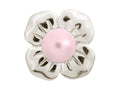Endless Jewelry Big Rose Pearl Flower Silver Rose Pearl Rhodium Silver Finish