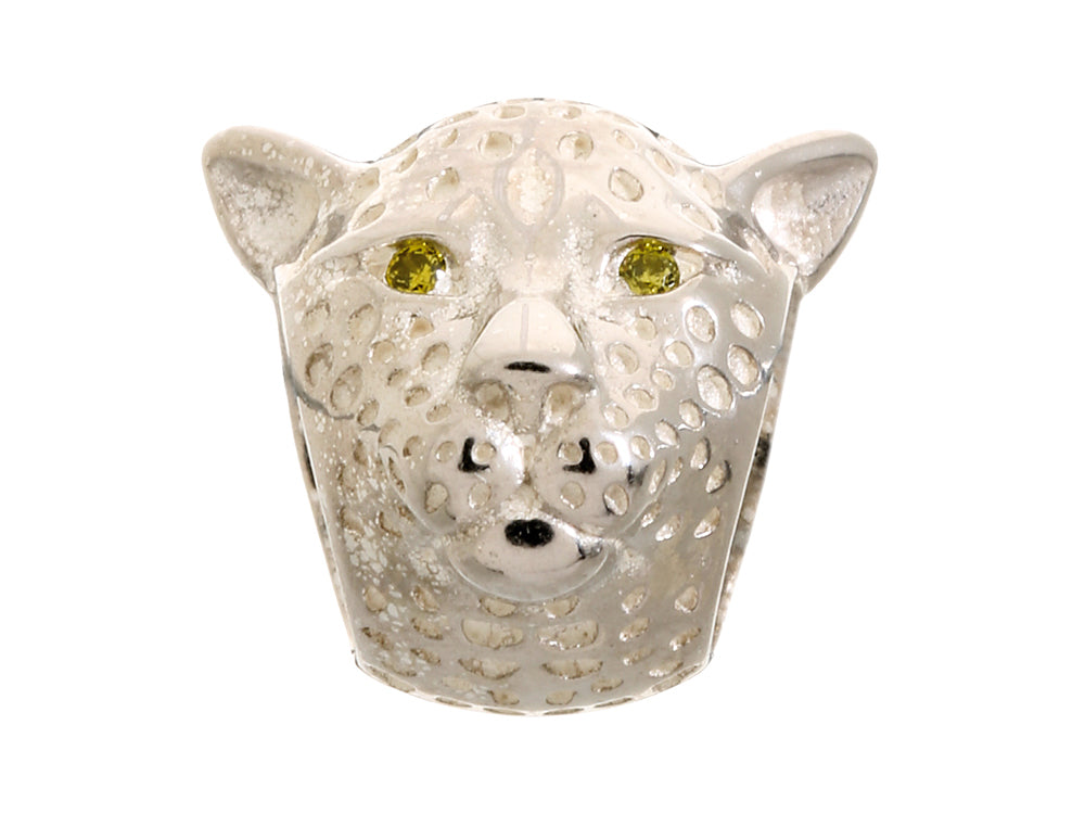 Endless Jewelry Leopard Silver Peridot Cubic Zirconia Rhodium Silver Finish