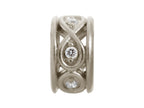 Endless Jewelry Sparkling White Eternity Silver White Cubic Zirconia Rhodium Silver Finish