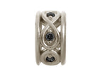Endless Jewelry Sparkling Black Eternity Silver Black Cubic Zirconia Rhodium Silver Finish