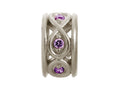 Endless Jewelry Sparkling Amethyst Eternity Silver Amethyst Cubic Zirconia Rhodium Silver Finish