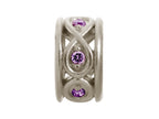 Endless Jewelry Sparkling Amethyst Eternity Silver Amethyst Cubic Zirconia Rhodium Silver Finish