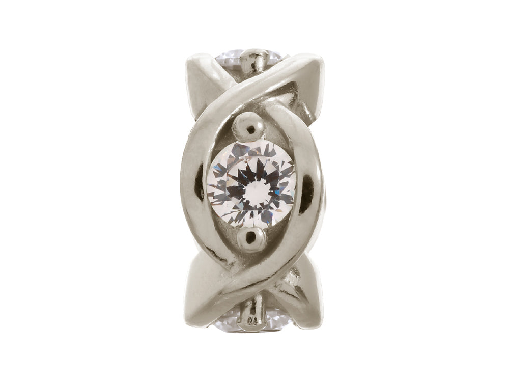 Endless Jewelry White Heaven Silver White Cubic Zirconia Rhodium Silver Finish