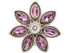 Endless Jewelry Big Amethyst Flower Silver Amethyst/white Cubic Zirconia Rhodium Silver Finish