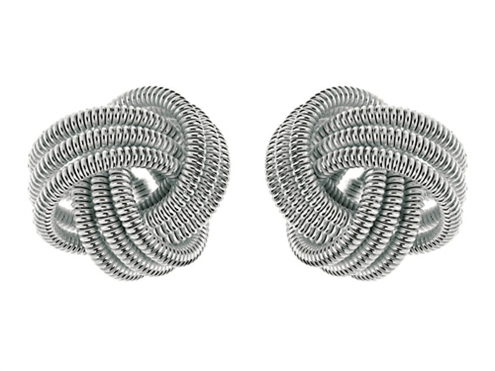 Finejewelers Sterling Silver Love Knot Earrings 12mm