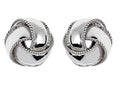Finejewelers Sterling Silver Love Knot Earrings 12.5mm