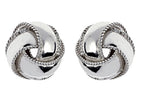 Finejewelers Sterling Silver Love Knot Earrings 12.5mm