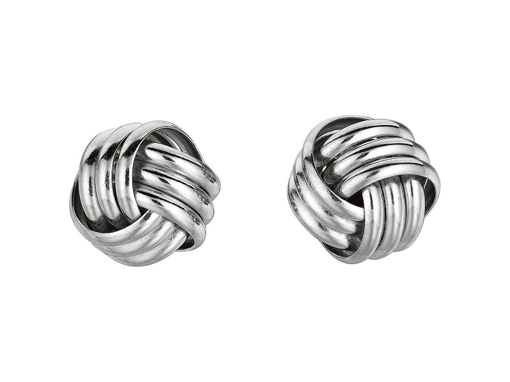 Finejewelers Sterling Silver Love Knot Earrings 11mm