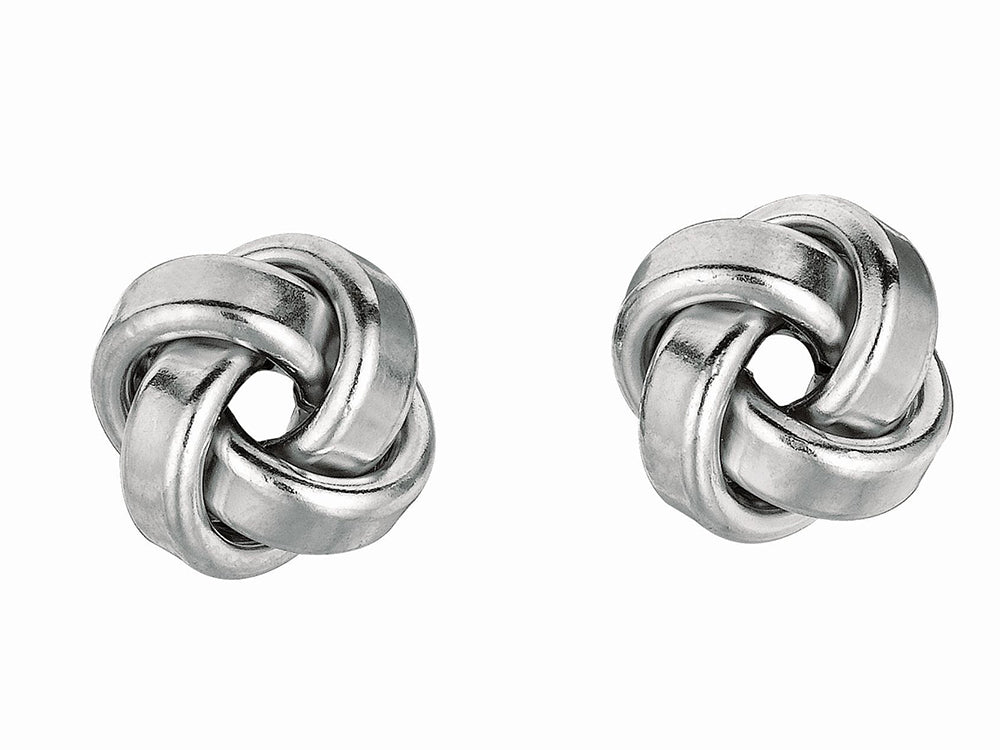 Finejewelers Sterling Silver Love Knot Earrings 10mm