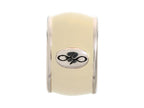 Endless Jewelry Cream Endless Enamel Silver Cream Enamel Rhodium Silver Finish
