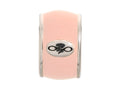 Endless Jewelry Peach Endless Enamel Silver Peach Enamel Rhodium Silver Finish