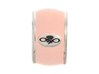 Endless Jewelry Peach Endless Enamel Silver Peach Enamel Rhodium Silver Finish