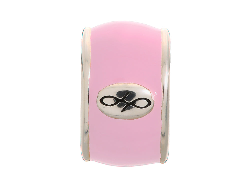 Endless Jewelry Rose Endless Enamel Silver Rose Enamel Rhodium Silver Finish