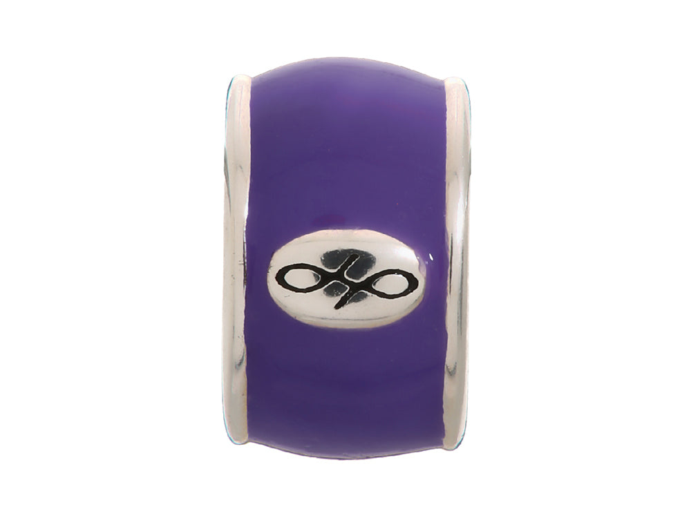 Endless Jewelry Amethyst Endless Enamel Silver Amethyst Enamel Rhodium Silver Finish