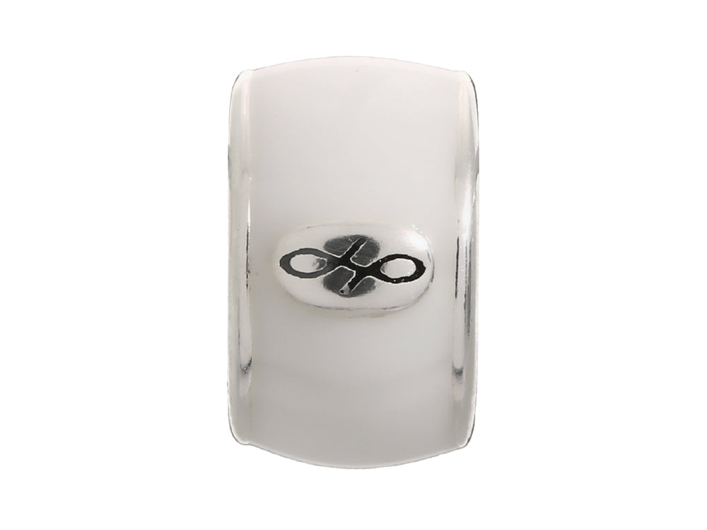 Endless Jewelry White Endless Enamel Silver White Enamel Rhodium Silver Finish