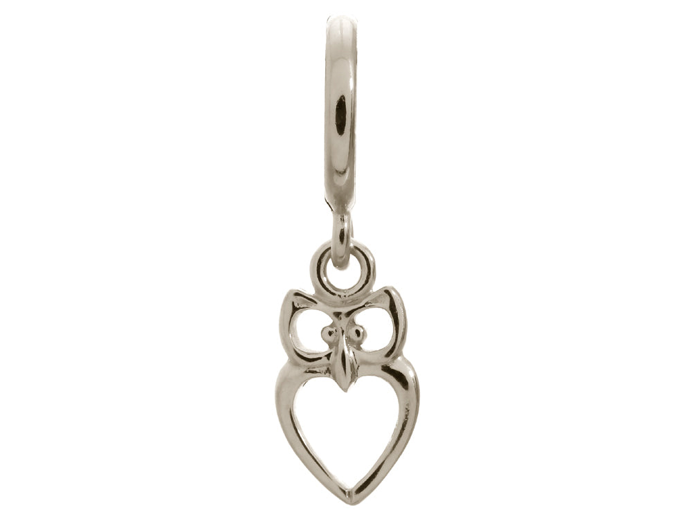 Endless Jewelry Owl Drop Silver Rhodium Silver Finish