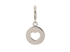 Endless Jewelry Heart Coin Silver Rhodium Silver Finish