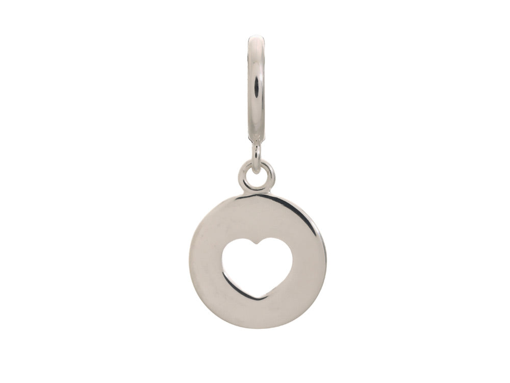 Endless Jewelry Heart Coin Silver Rhodium Silver Finish