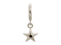 Endless Jewelry Black Shiny Star Silver Black Cubic Zirconia Rhodium Silver Finish