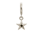 Endless Jewelry Black Shiny Star Silver Black Cubic Zirconia Rhodium Silver Finish