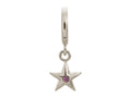 Endless Jewelry Amethyst Shiny Star Silver Amethyst Cubic Zirconia Rhodium Silver Finish