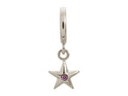 Endless Jewelry Amethyst Shiny Star Silver Amethyst Cubic Zirconia Rhodium Silver Finish