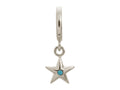 Endless Jewelry Sky Blue Shiny Star Silver Sky Blue Cubic Zirconia Rhodium Silver Finish