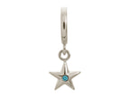 Endless Jewelry Sky Blue Shiny Star Silver Sky Blue Cubic Zirconia Rhodium Silver Finish