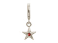 Endless Jewelry Garnet Shiny Star Silver Garnet Cubic Zirconia Rhodium Silver Finish