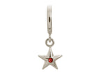 Endless Jewelry Garnet Shiny Star Silver Garnet Cubic Zirconia Rhodium Silver Finish