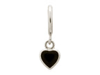 Endless Jewelry Black Enamel Heart Drop Silver Black Enamel Rhodium Silver Finish