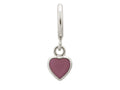 Endless Jewelry Violet Enamel Heart Drop Silver Violet Enamel Rhodium Silver Finish