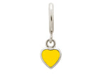 Endless Jewelry Sun Enamel Heart Drop Silver Sun Enamel Rhodium Silver Finish