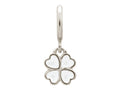 Endless Jewelry White Clover Silver White Enamel Rhodium Silver Finish