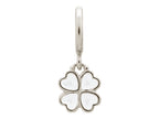 Endless Jewelry White Clover Silver White Enamel Rhodium Silver Finish