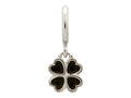 Endless Jewelry Black Clover Silver Black Enamel Rhodium Silver Finish