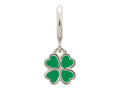 Endless Jewelry Green Clover Silver Green Enamel Rhodium Silver Finish