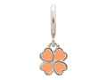 Endless Jewelry Coral Clover Silver Coral Enamel Rhodium Silver Finish