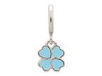 Endless Jewelry Light Blue Clover Silver Light Blue Enamel Rhodium Silver Finish