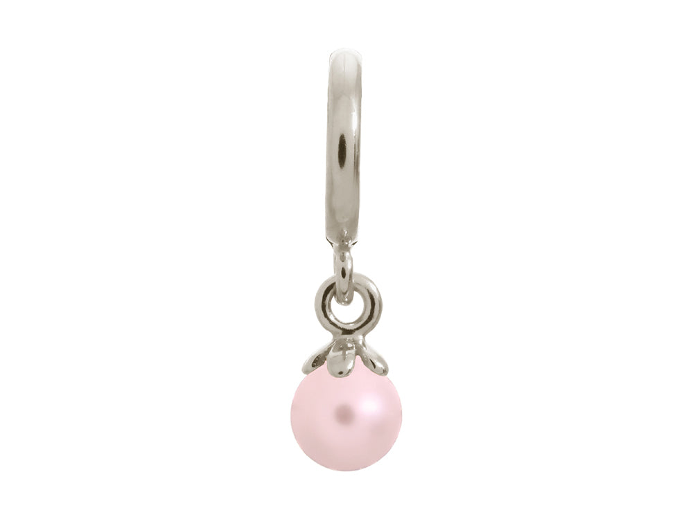 Endless Jewelry Rose Pearl Ball Silver Rose Pearl Rhodium Silver Finish
